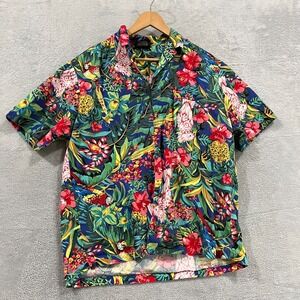 VTG Royal Creations Hawaiian Shirt‎ Mens L Made in Hawaii Aloha Tropical Parrot